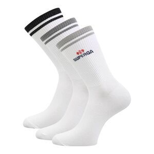 Superga Unisex Adult Ribbed Knitted Socks (Pack of 3) / White